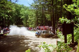 Eric Burmeister / Mark Buskirk VW GTI at the Asaph Campground spectator location on SS4, Phasa.