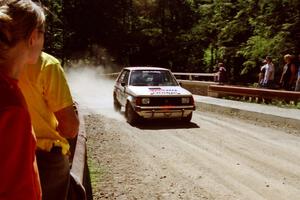 Todd Bourdette / Scott Adriance Dodge Omni GLH at the Asaph Campground spectator location on SS4, Phasa.