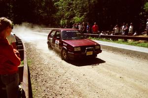 Scott Naturale / Patrick Munhall VW GTI at the Asaph Campground spectator location on SS4, Phasa.