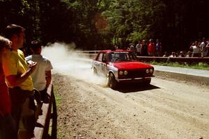 Dan Cook / Bill Rhodes Datsun 510 at the Asaph Campground spectator location on SS4, Phasa.