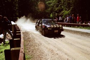 Ksenia Prokofjeva / Serguei Grichetchkine VW GTI at the Asaph Campground spectator location on SS4, Phasa.