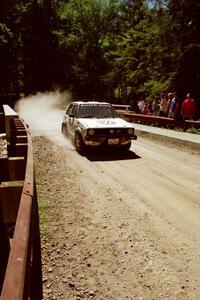 Jon Hamilton / Josh Westhoven VW Rabbit at the Asaph Campground spectator location on SS4, Phasa.