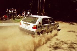 Pablo Sanfrancisco / Steven Reich VW GTI at the Asaph Campground spectator location on SS4, Phasa.