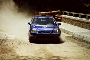 Bryan Hourt / Tom Tighe Honda Civic at the Asaph Campground spectator location on SS4, Phasa.