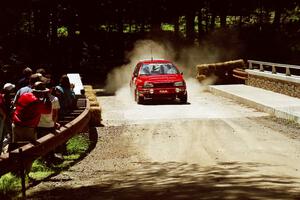 Chris Havas / Éric Tremblay VW Golf at the Asaph Campground spectator location on SS4, Phasa.