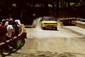 Dean Fry / Greg Usavage Subaru Legacy at the Asaph Campground spectator location on SS4, Phasa.