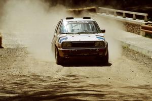 Eric Burmeister / Mark Buskirk VW GTI at the Asaph Campground spectator location on SS4, Phasa.