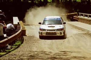 Vinnie Frontinan / Nick Pessoa Mitsubishi Lancer Evo IV at the Asaph Campground spectator location on SS4, Phasa.