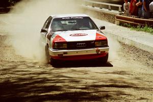 James Frandsen / Jeff Williams Audi 200 Quattro at the Asaph Campground spectator location on SS4, Phasa.