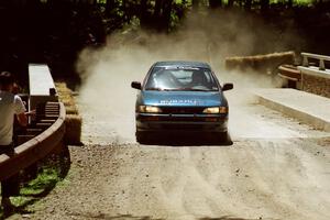 Don Kennedy / Keith Kennedy Subaru Impreza at the Asaph Campground spectator location on SS4, Phasa.