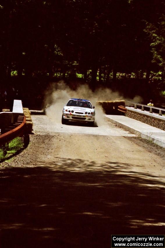 Paul Choiniere / Jeff Becker Hyundai Tiburon at the Asaph Campground spectator location on SS4, Phasa.