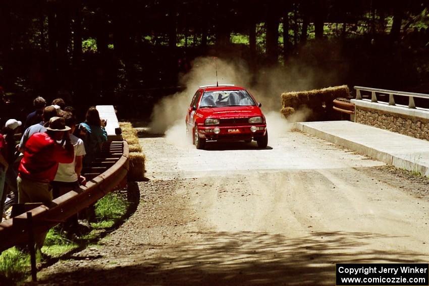 Chris Havas / Éric Tremblay VW Golf at the Asaph Campground spectator location on SS4, Phasa.