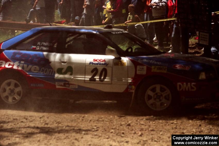 George Plsek / Renn Phillips Audi S2 Quattro at the Asaph Campground spectator location on SS4, Phasa.