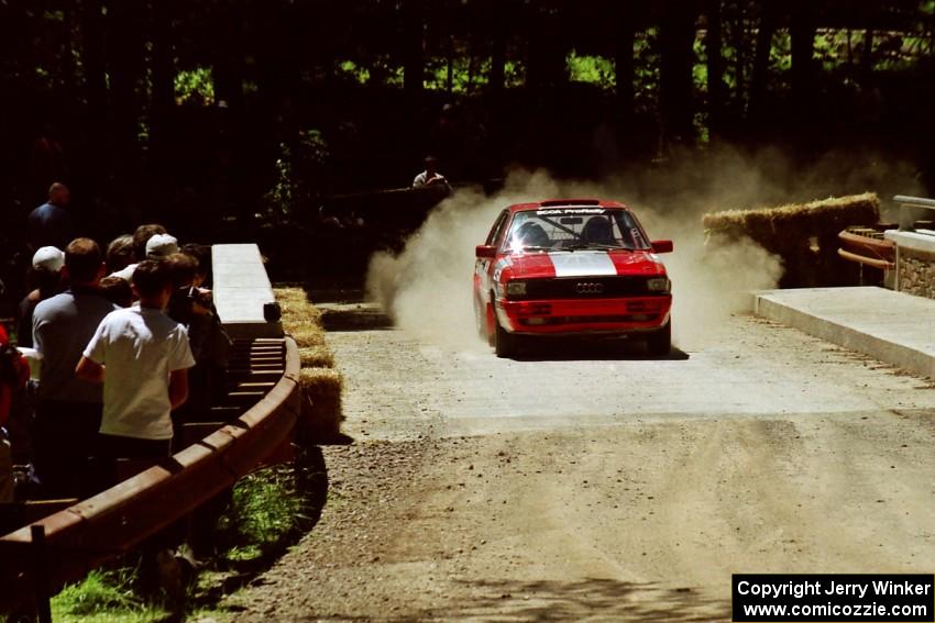 Sylvester Stepniewski / Adam Pelc Audi 4000 Quattro at the Asaph Campground spectator location on SS4, Phasa.