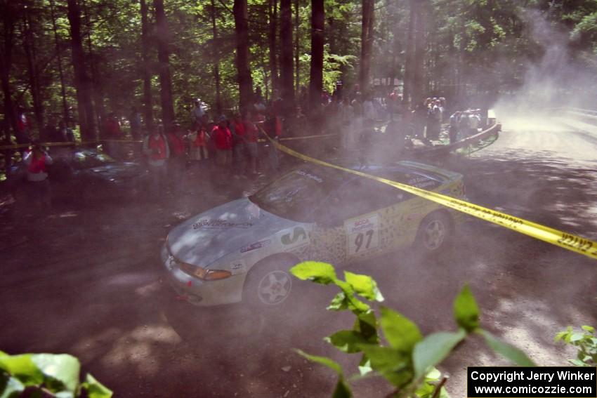 Paul Dubinsky / Yvon Dubinsky Eagle Talon goes off at the Asaph Campground spectator location on SS4, Phasa.