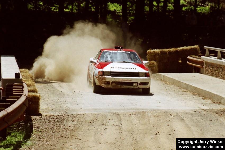 Jon Bogert / Daphne Bogert Toyota Celica All-Trac at the Asaph Campground spectator location on SS4, Phasa.