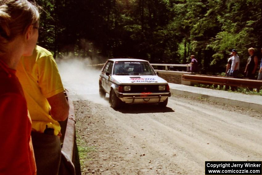 Todd Bourdette / Scott Adriance Dodge Omni GLH at the Asaph Campground spectator location on SS4, Phasa.