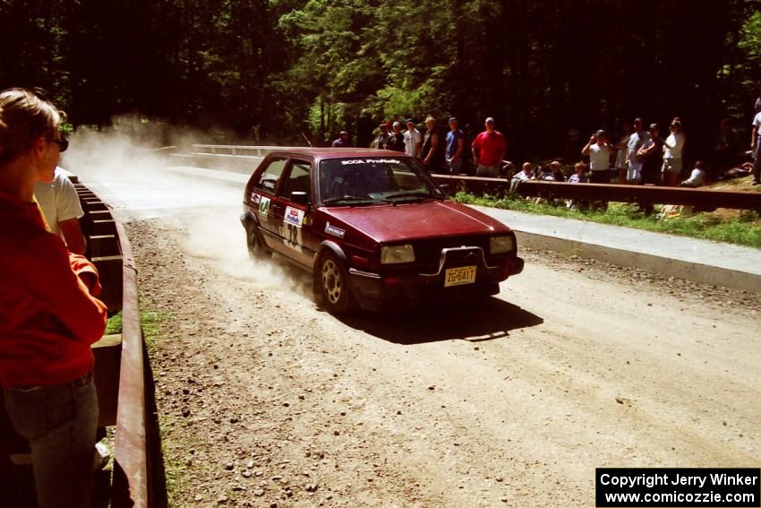 Scott Naturale / Patrick Munhall VW GTI at the Asaph Campground spectator location on SS4, Phasa.