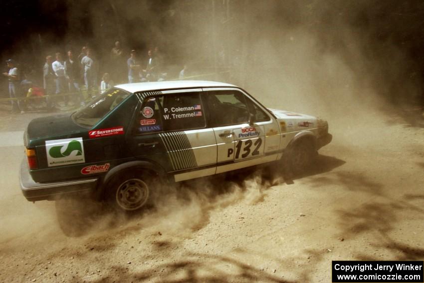 William Tremmel / Peter Coleman VW Jetta GL at the Asaph Campground spectator location on SS4, Phasa.
