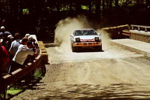 Mark Bowers / Duffy Bowers Mitsubishi Starion at the Asaph Campground spectator location on SS4, Phasa.