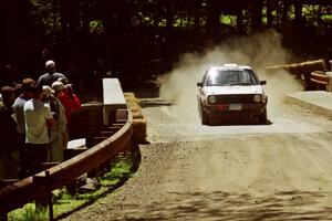 Bob Nielsen / Rob Bohn VW GTI at the Asaph Campground spectator location on SS4, Phasa.