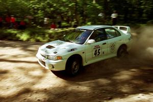 Érik Comas / Julian Masters Mitsubishi Lancer Evo IV on SS5, Colton Stock.