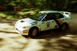 Pete Lahm / Matt Chester Mitsubishi Lancer Evo IV on SS5, Colton Stock.