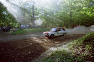 Dan Cook / Bill Rhodes Datsun 510 at the first hairpin on SS8, Rim Stock.