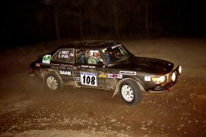 Jerry Sweet / Stuart Spark SAAB 99EMS at the first hairpin on SS8, Rim Stock.