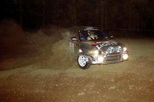 Sakis Hadjiminas / Brian Maxwell Subaru Impreza Turbo at the first hairpin on SS8, Rim Stock.