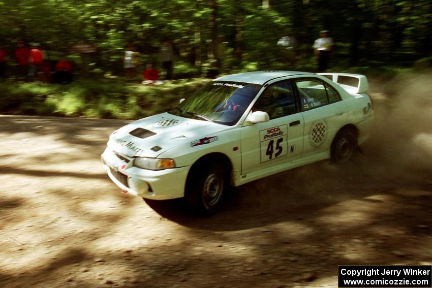 Érik Comas / Julian Masters Mitsubishi Lancer Evo IV on SS5, Colton Stock.