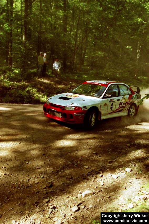 Garen Shrader / Doc Schrader Mitsubishi Lancer Evo IV on SS5, Colton Stock.