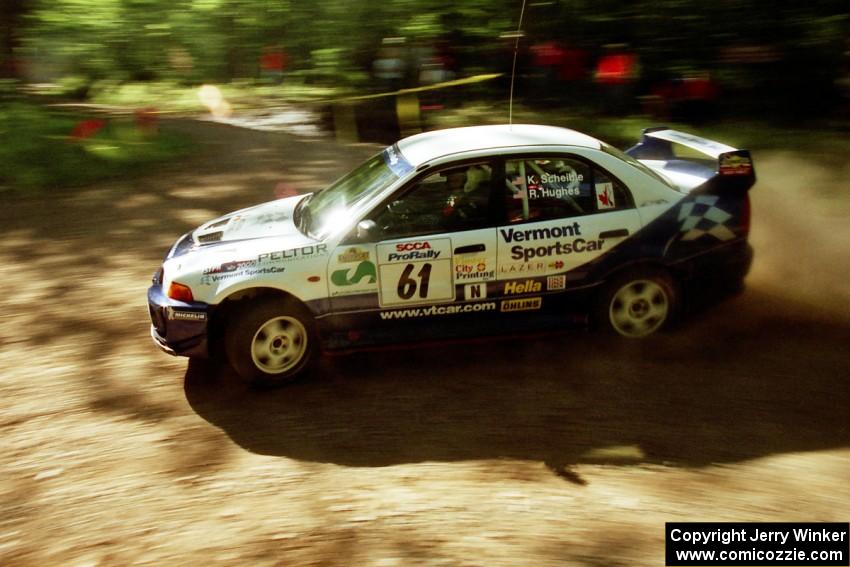 Karl Scheible / Russ Hughes Mitsubishi Lancer Evo V on SS5, Colton Stock.