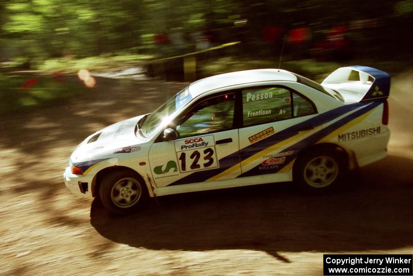 Vinnie Frontinan / Nick Pessoa Mitsubishi Lancer Evo IV on SS5, Colton Stock.