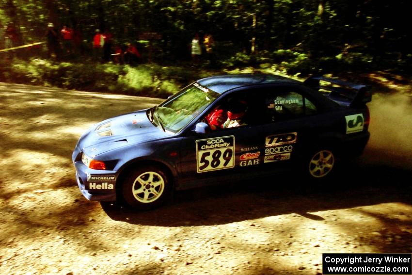 Peter Cunningham / Jim Gill Mitsubishi Lancer Evo VI on SS5, Colton Stock.