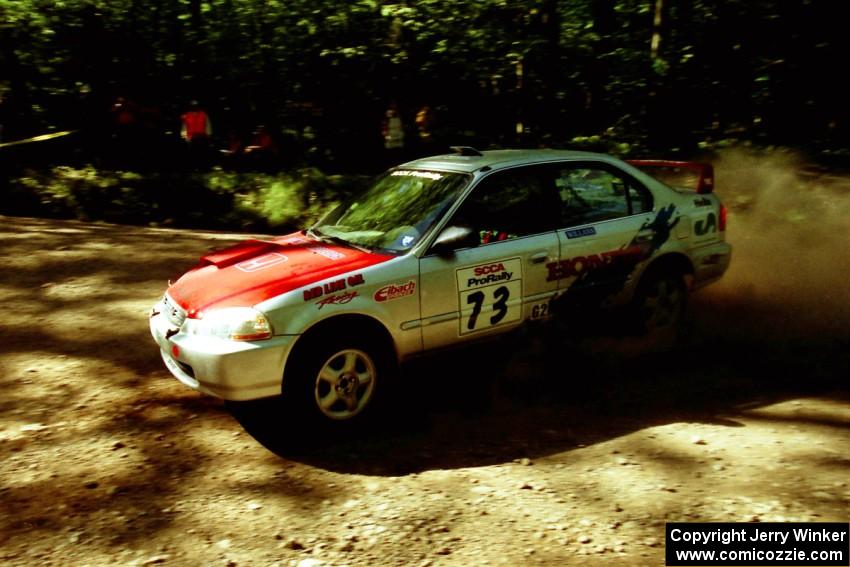 Nick Robinson / Carl Lindquist Honda Civic on SS5, Colton Stock.