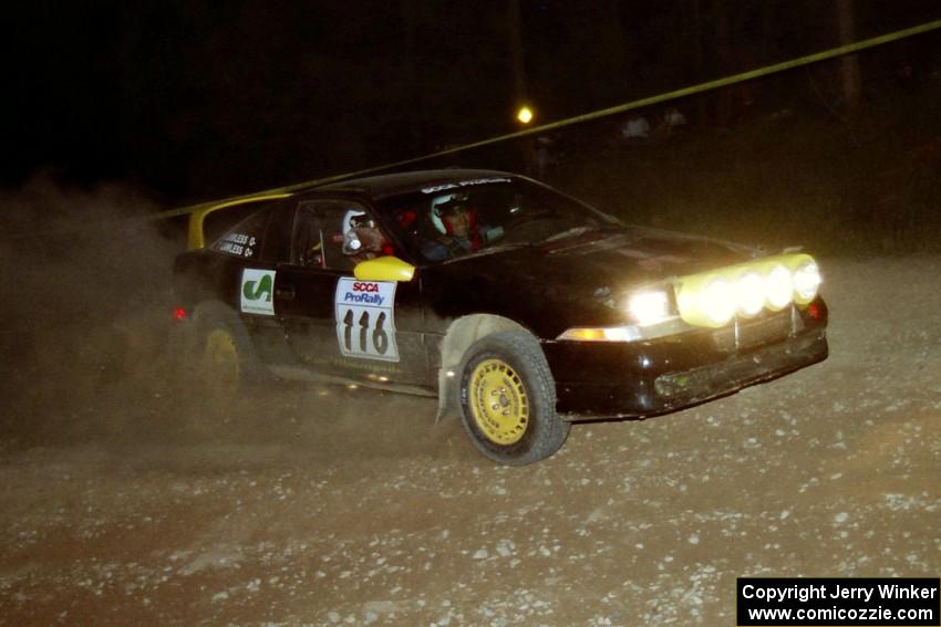 Tom Lawless / Brendan Lawless Mitsubishi Eclipse at the first hairpin on SS8, Rim Stock.