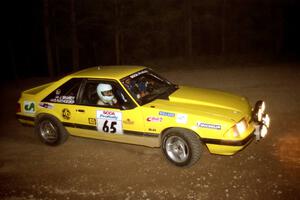 Don Rathgeber / Jimmy Brandt Ford Mustang at the first hairpin on SS8, Rim Stock.