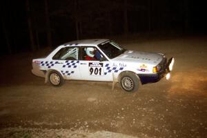 Gerry Brinkman / Will Sekella Audi 4000 Quattro at the first hairpin on SS8, Rim Stock.