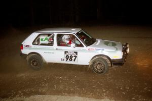 Peter Reilly / Dave Shindle VW Golf at the first hairpin on SS8, Rim Stock.