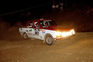 Dan Cook / Bill Rhodes Datsun 510 at the first hairpin on SS8, Rim Stock.