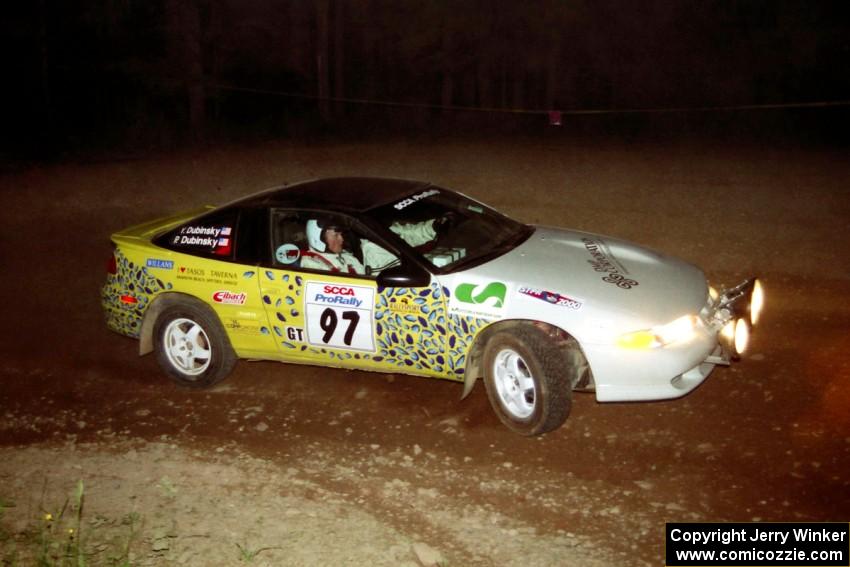 Paul Dubinsky / Yvon Dubinsky Eagle Talon at the first hairpin on SS8, Rim Stock.