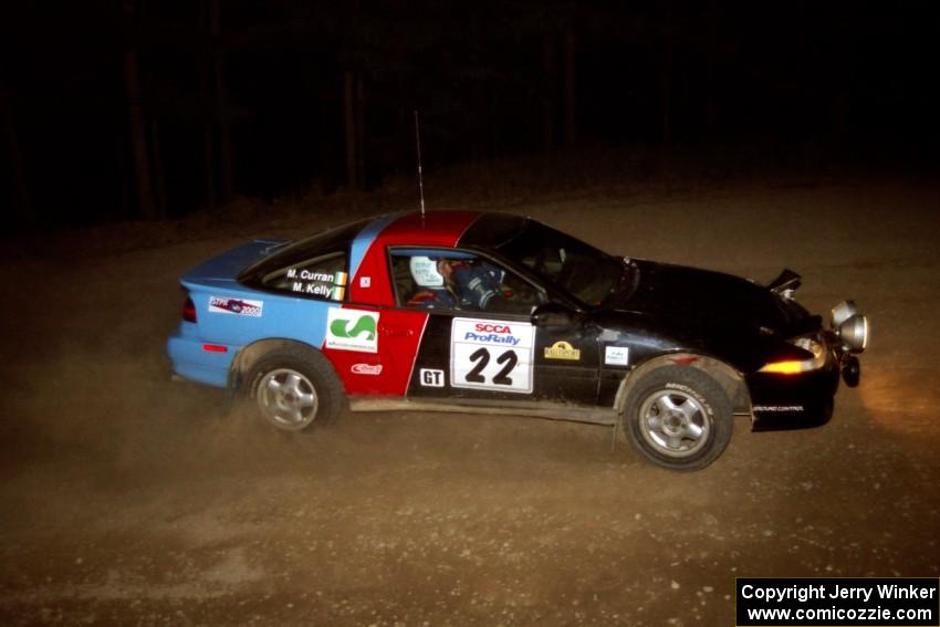 Michael Curran / Mike Kelly Mitsubishi Eclipse GSX at the first hairpin on SS8, Rim Stock.