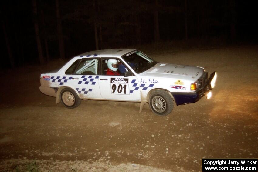 Gerry Brinkman / Will Sekella Audi 4000 Quattro at the first hairpin on SS8, Rim Stock.