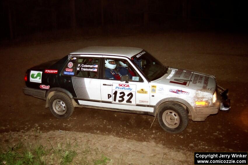 William Tremmel / Peter Coleman VW Jetta GL at the first hairpin on SS8, Rim Stock.