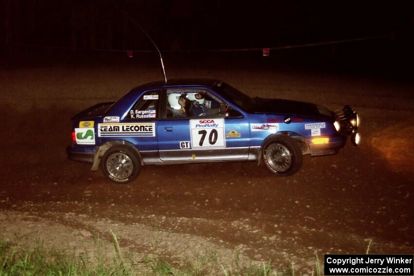 Kendall Russell / Diane Sargent Dodge Shadow at the first hairpin on SS8, Rim Stock.