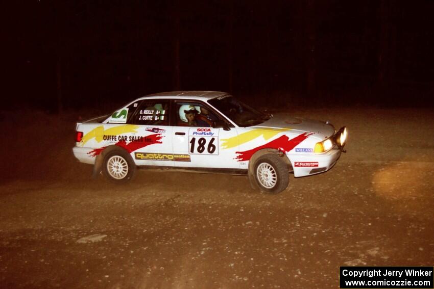 Jerry Cuffe	/ Sean O'Reilly Audi 80 Quattro at the first hairpin on SS8, Rim Stock.