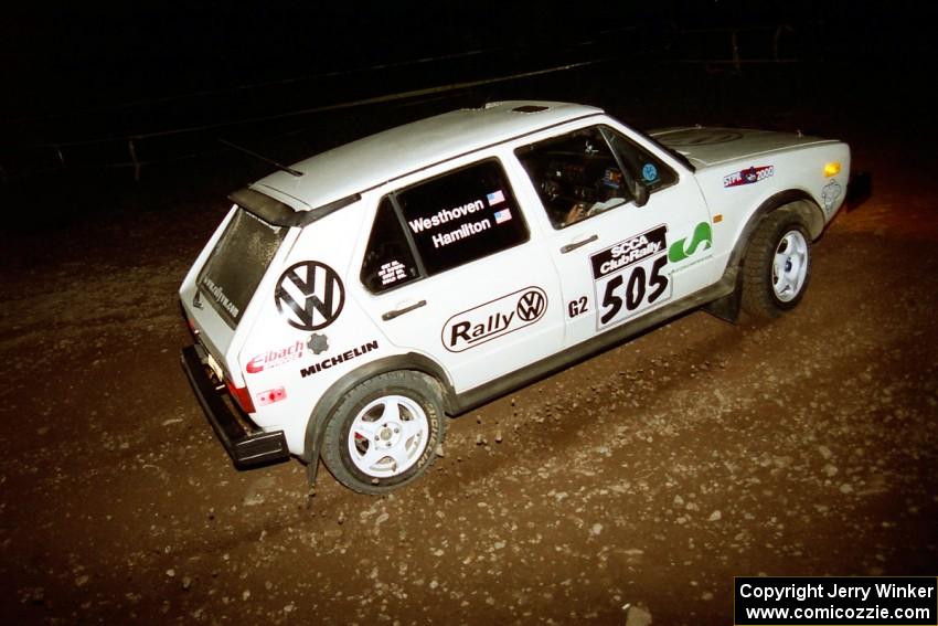 Jon Hamilton / Josh Westhoven VW Rabbit on SS12, Painter Run II.