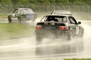 Dirty Thirty Motorsports BMW 325i, Team HACKcent Hyundai Accent and North Loop Motorsport BMW 325i