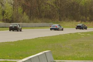 Craig Stephens' ITE-2 Porsche 911 with Rob Coffey's E Production Honda Prelude and David Daly's ITB VW GTI